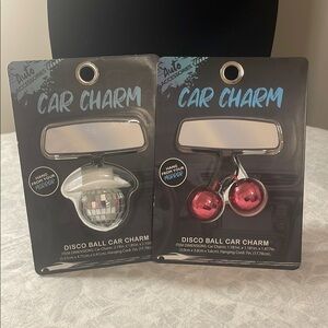 Car Charm Disco Ball and Cherry Set